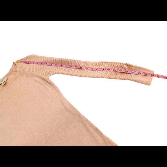 Ann Taylor Loft Factory Light Pink Textured Sleeves Sweater, Size XS - Picture 5 of 9